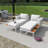 Modern Outdoor Daybed Patio Metal Daybed-668320074