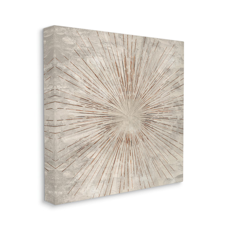 Burst Of Brown Pattern On Canvas by Kim Allen Graphic Art, 30" H x 30" W x 1.5" D