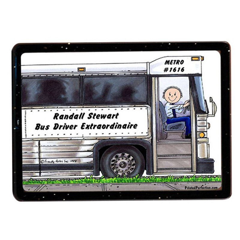 Chauffeur de bus personnalisé - aimant acrylique mâle - excellent cadeau!, Oui
