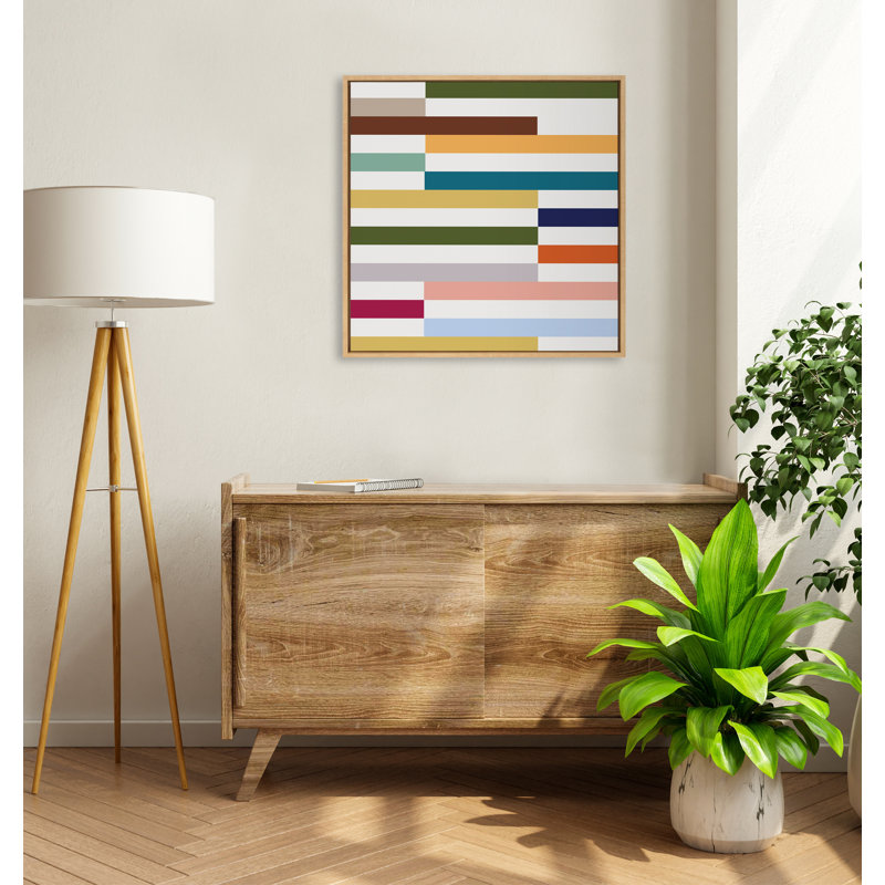 «Modern Color Block Stacks I» par The Creative Bunch Studio, reproduction d'art sur toile encadrée