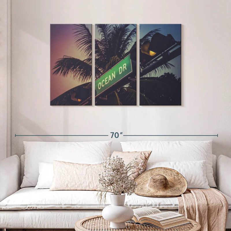 Sebbie Miami Ocean Drive, H 28 po x l 45 po