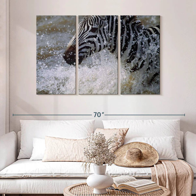 Brampt Zebra Splash, 32" H x 50" W