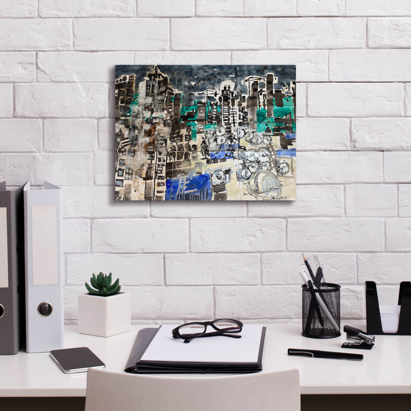 Toile épique «Bahrain Rooftops» par Erin McGee Ferrell, 16 po x 12 po