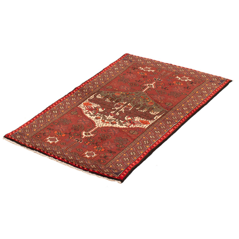 Tapis rouge foncé Eyan 3 pi 2 po x 5 pi 3 po