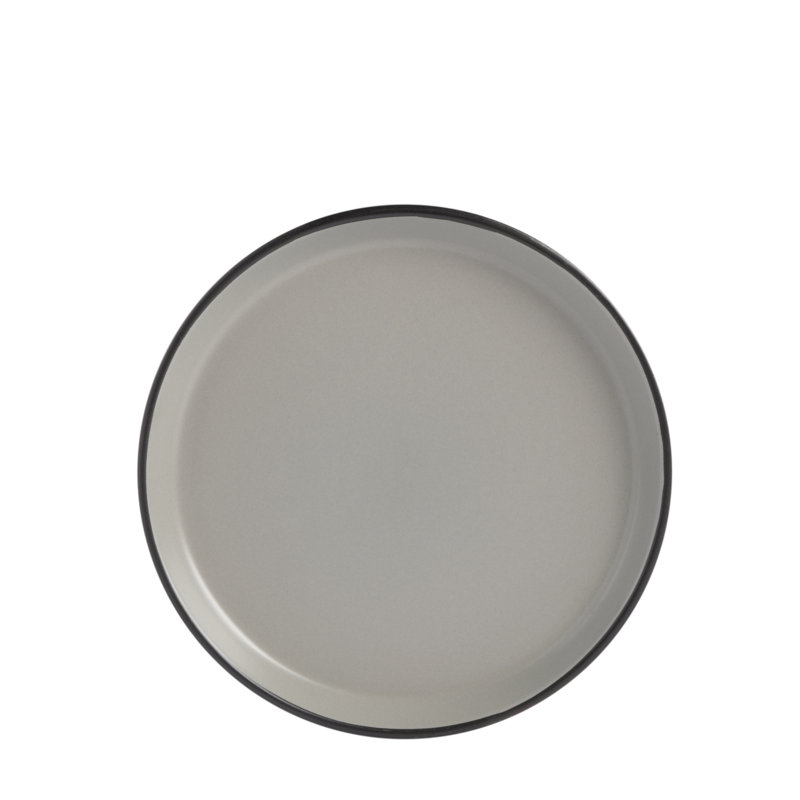 Matte Gray Ceramic 12-Piece Dinnerware Set for Four
