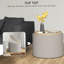 Table basse ronde avec repose-pieds avec plateau rabattable et table de salon