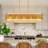 5-light Natural Rattan Kitchen Island Chandelier