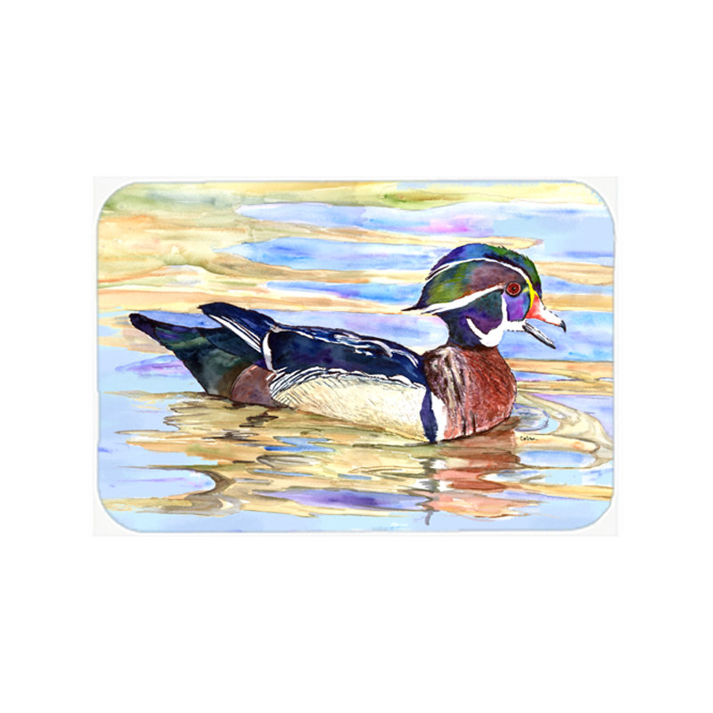 Caroline's Treasures Wood Duck Glass Cutting Board