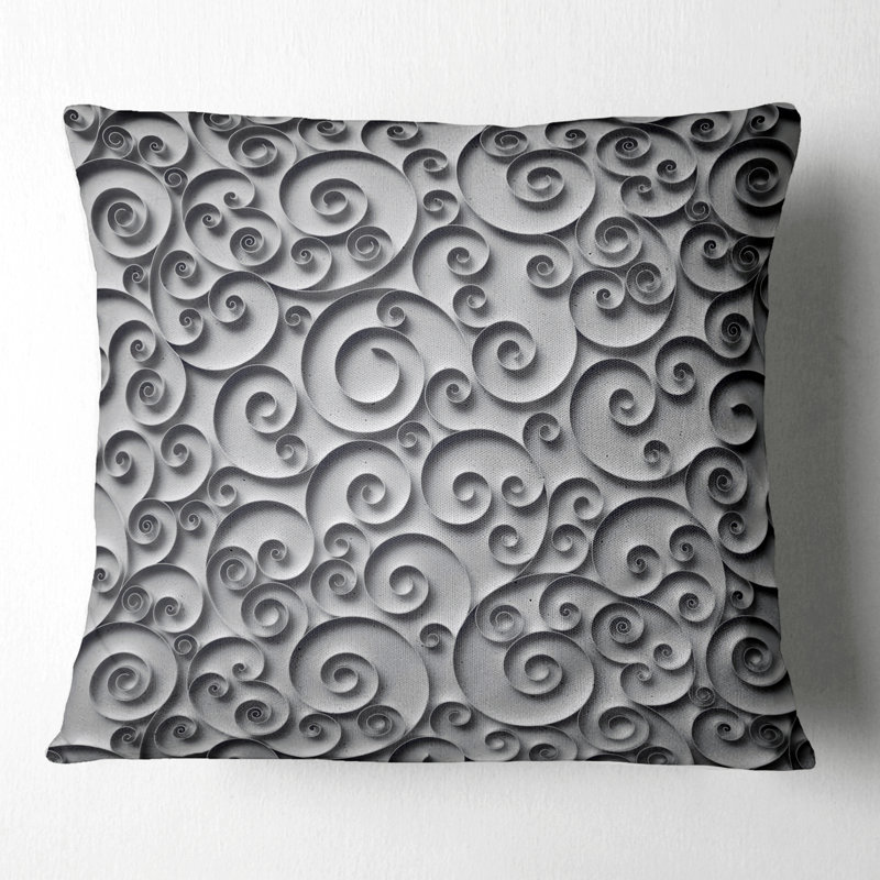 Coussin abstrait, 16 po x 16 po, Coussin décoratif