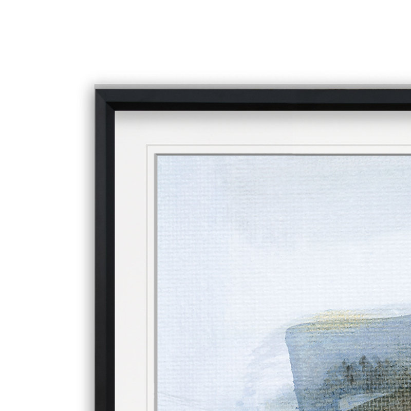Cool Water III - Imprimé, H 23 po x l 23 po x P 1,5 po, Cadre noir