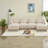 Modular Deep Seat Sofas, Chenille U Shaped Modern Home Living Room