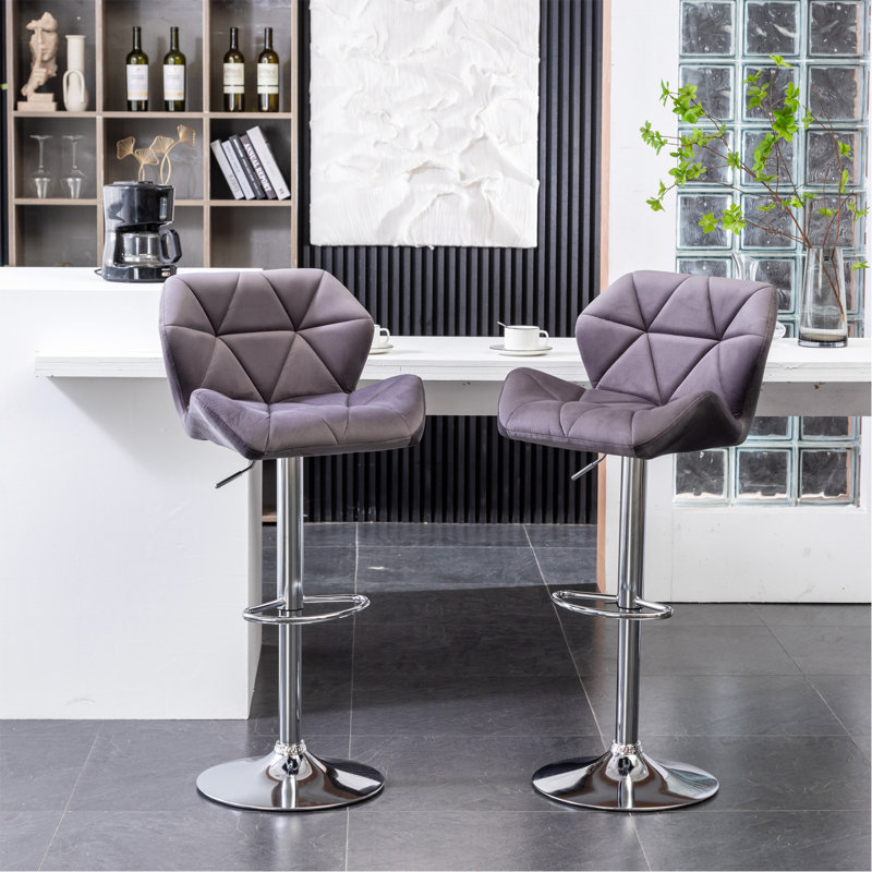 Ensemble de 2 tabourets de bar Velvet Diamond