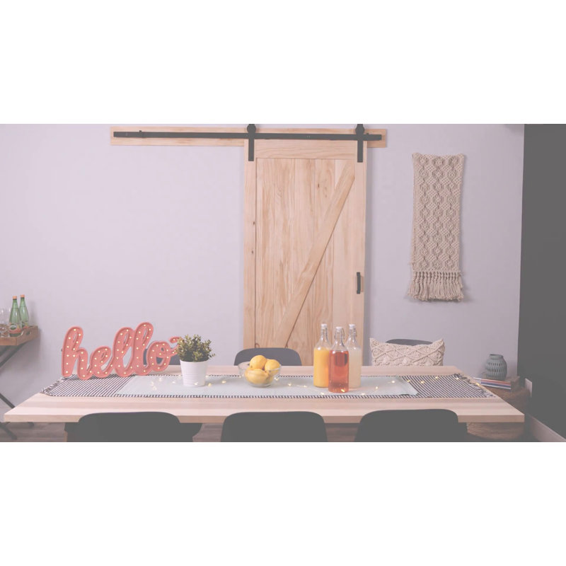 Matte Black 78" Barn Door Hardware Kit