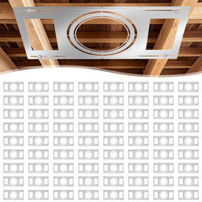 Ensemble de 72 plaques de montage de nouvelle construction, 8-9-11 pouces, ensembles de boîtiers d'éclairage encastrés à DEL, support brut en acier plat pour barre d'éclairage à DEL, plaque de boîtier d'éclairage encastré peu profond