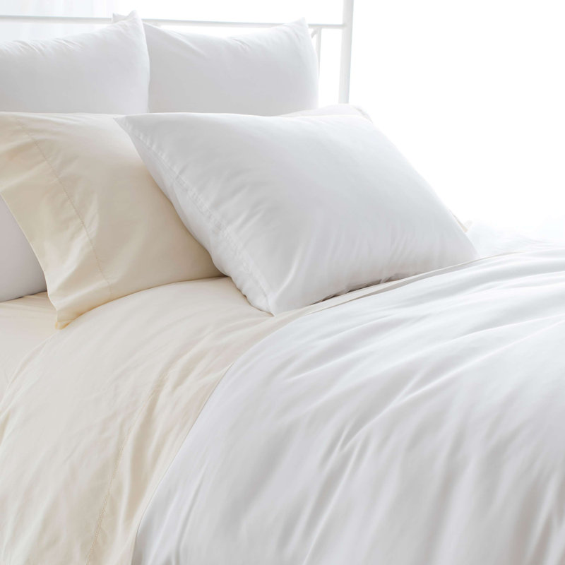 Silken Solid Duvet Cover, Twin/Twin XL Duvet Cover, White
