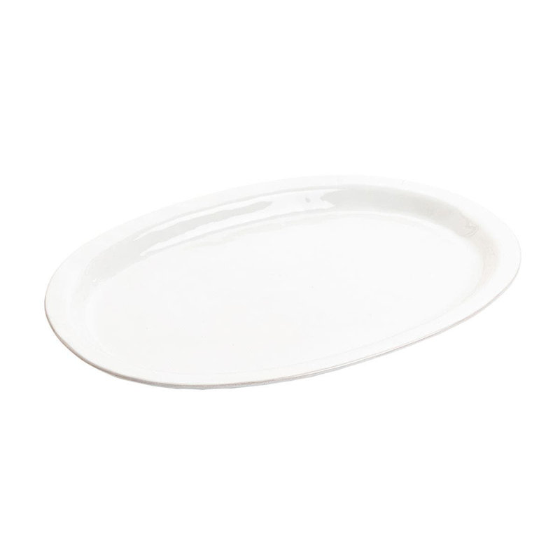 Puro Platter, Whitewash, 20" L x 13.5" W