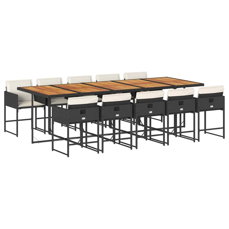Patio Dining Set with, 11, 73 cm H x 275 cm W x 106 cm D, 10