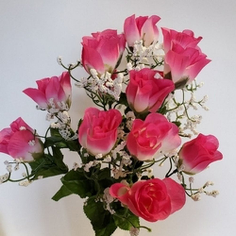 Roses et tiges, Fuchsia