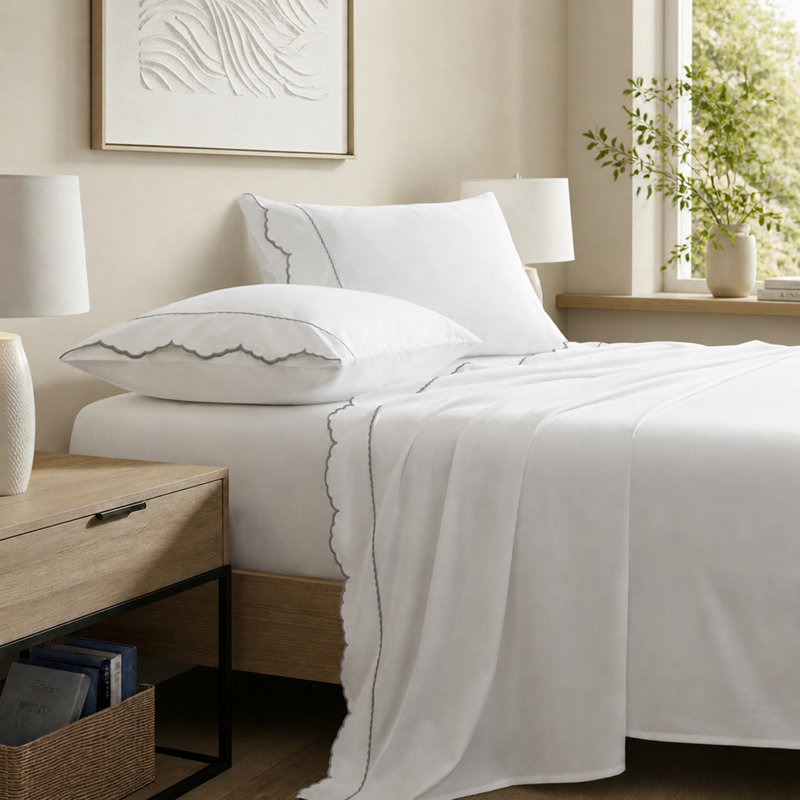 4 Piece Cotton Sheet Set with Breathable Comfort