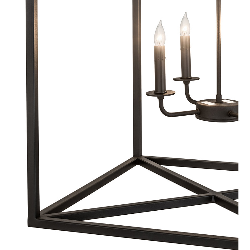 Lustre rectangulaire à 8 lumières Kitzi
