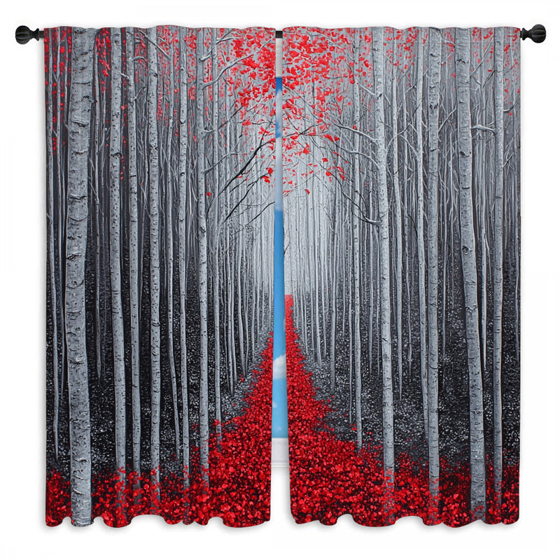 Rideaux de fenêtre Forest Path - 2 panneaux, L 20 po x L 52 po