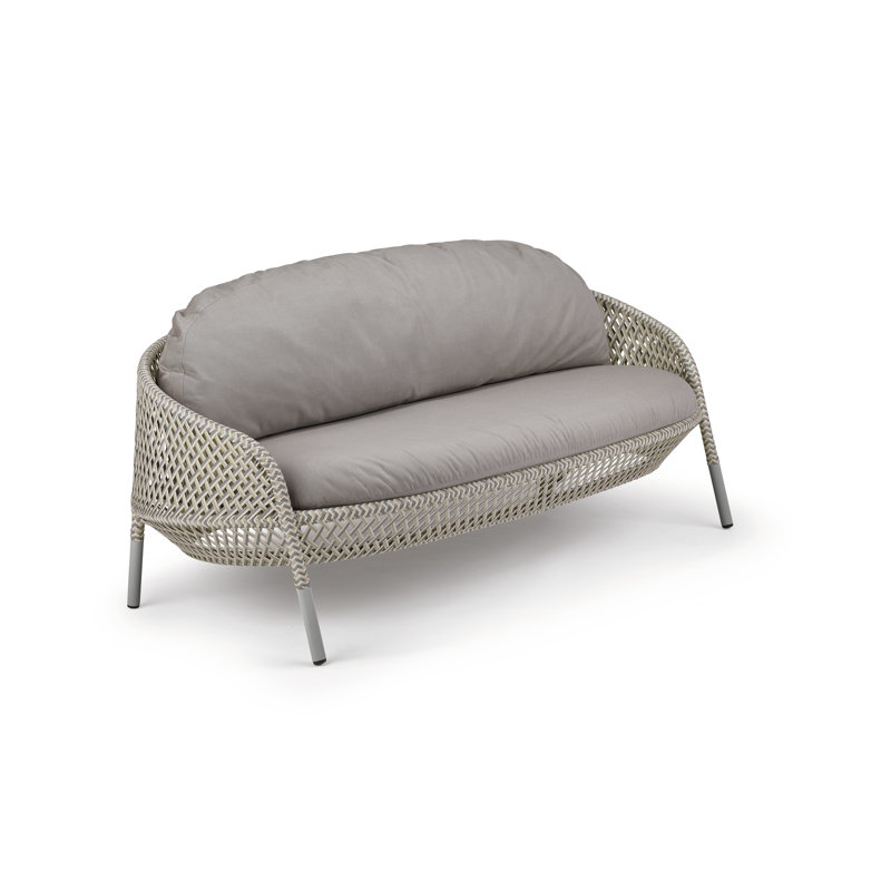 Ahnda Outdoor 2 - Seat Loveseat, White Quartz, Natura Taupe