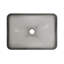 Lavabo de salle de bain rectangulaire en cristal 18 po sans robinet