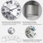 Horloge murale moderne blanc et gris I - horloge murale moderne-1525059725