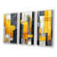 Fusion géométrique jaune et gris I - ensemble de 3 reproductions de toiles géométriques abstraites-121349667-121349695