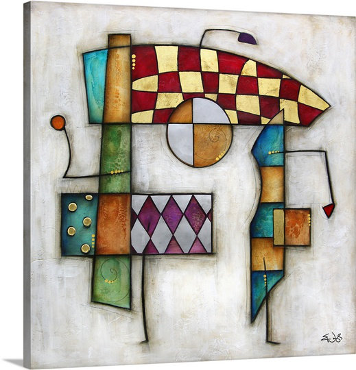 «Jarne Reva» par Brittish, reproduction d'art sur toile, H 24 po x l 24 po x P 1,25 po