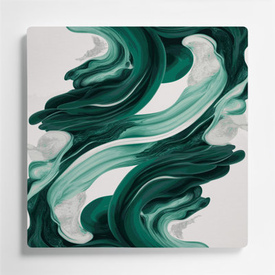 Abstract Landscape 44 Green Metal Wall Art