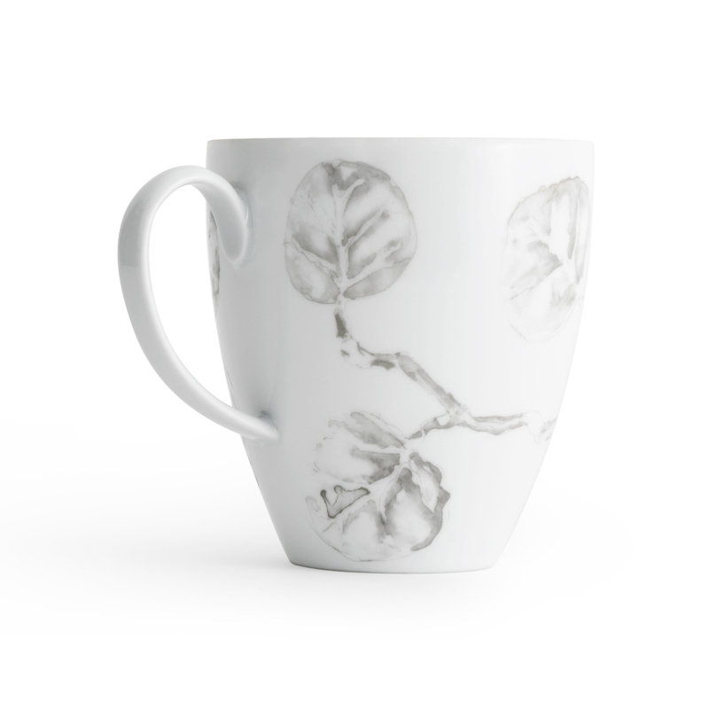 Botanical Leaf Handmade Porcelain Coffee Mug