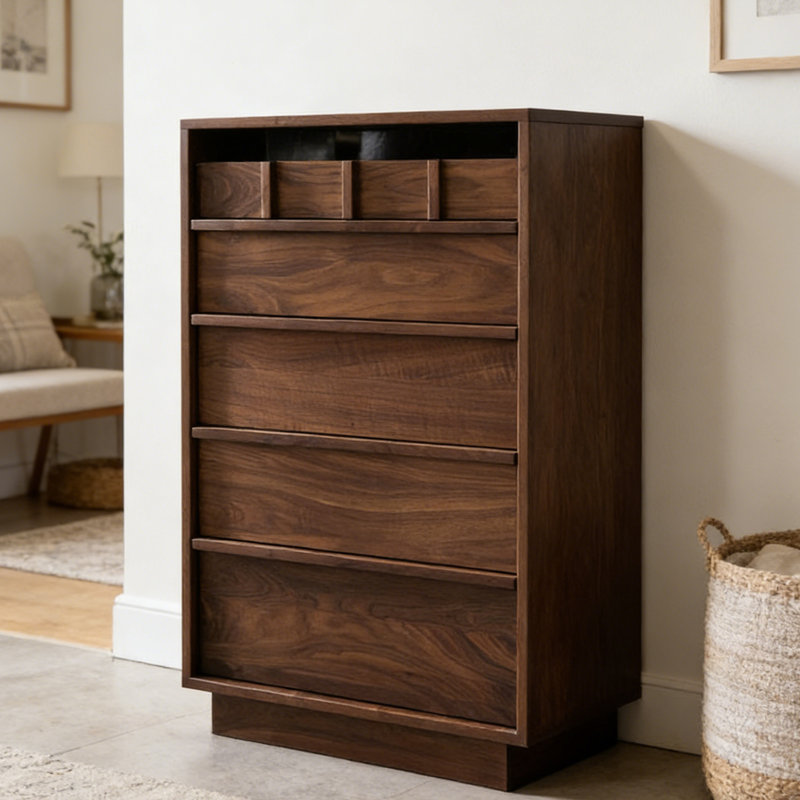 Commode à tiroirs rétro avec rangement