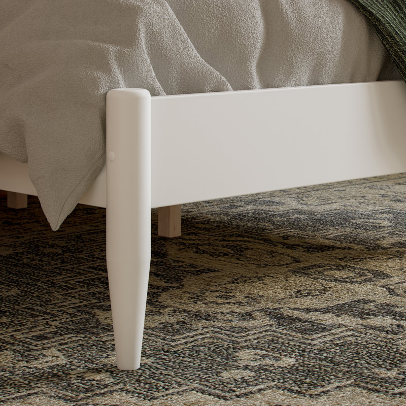 Structure de lit Anitia, Blanc, Double