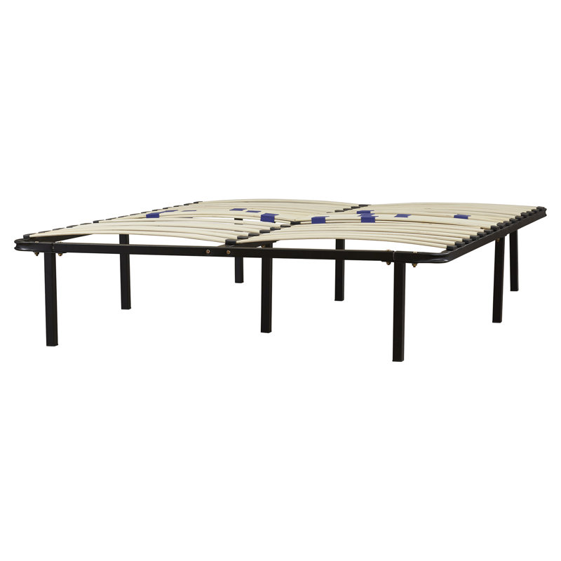 Boyd Sleep Euro 14" Platform Metal Bed Frame with Adjustable Lumbar Support, Queen
