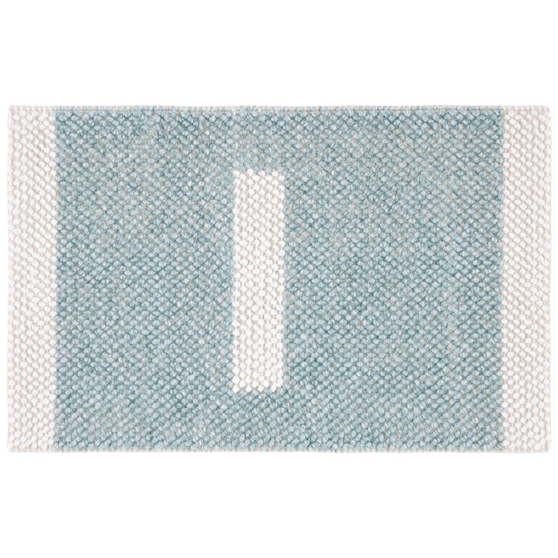 Denbhi Flat Weave Wool Rug, Rectangle 4' x 6'
