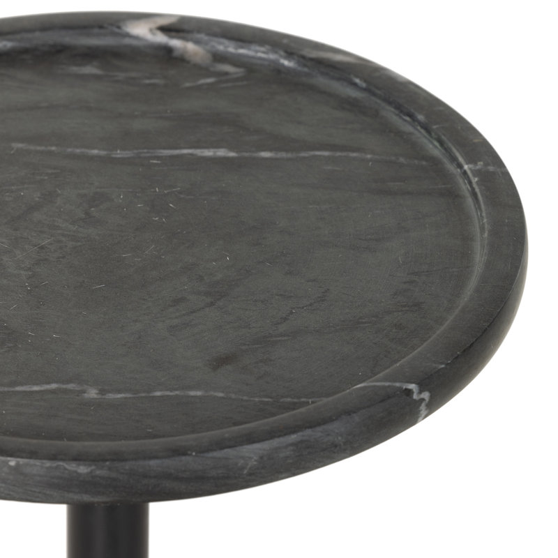 Viola Marble End Table, Black