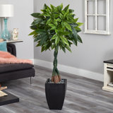 Arbre à feuillage artificiel 44,5" dans un pot de fleurs
