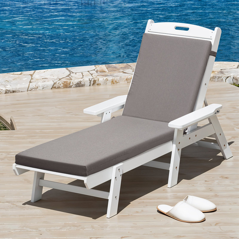 Outdoor Sun Lounge Cushion, Grey