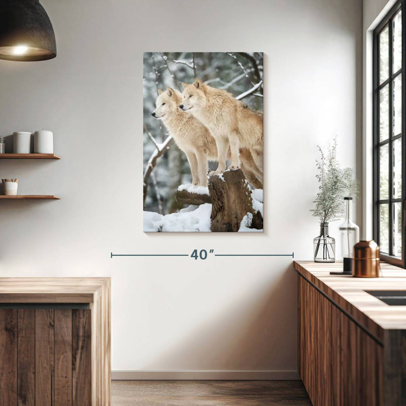 Brampt Two Wolves, 39" H x 26" W