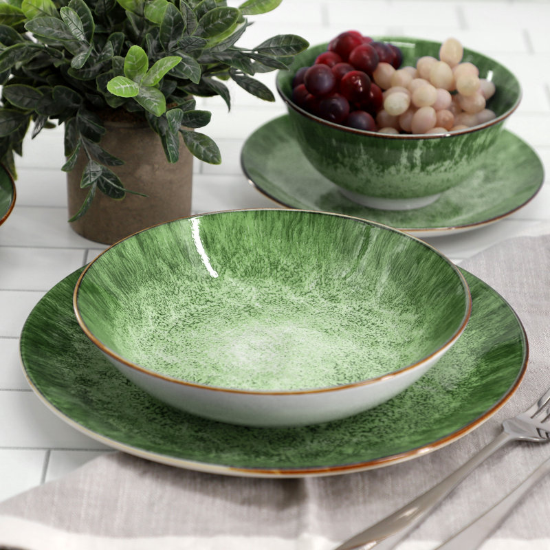 Service de table en porcelaine 16 pièces Elama Oceanus