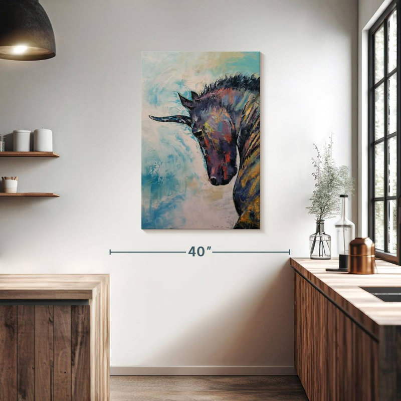 Kelan Dark Unicorn, 39" H x 26" W