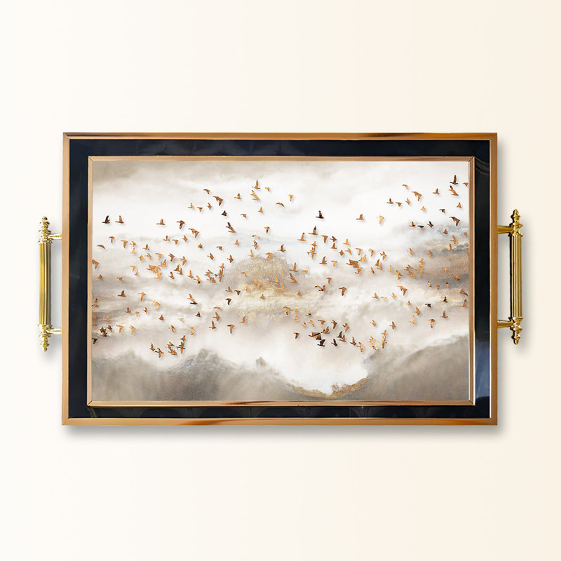 Elegant Glass Tray, 19.7 x 11.4 x 1.4 inches | 100% Durable Glass Construction | Easy to Clean with Damp Cloth | Ideal for Serving, Decorative Display, and Organizing | Stylish Addition to Home Décor