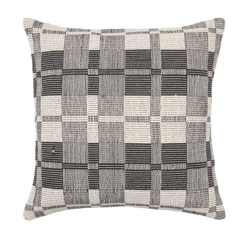 Housse et insert de coussin carré 100% coton Milana, Polyester/ Bourre en polyester