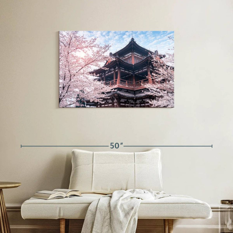 Adella Qinglong Temple Sakura, 24" H x 36" W