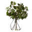 Faux Greenery Arrangement in Glass Vase