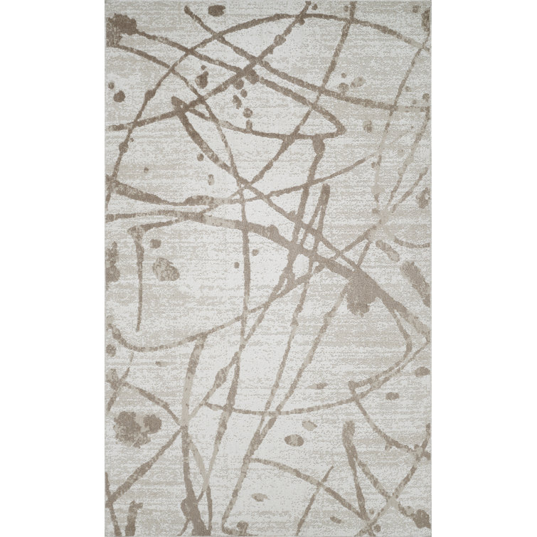 Machine Washable Archie Beige/Brown Rug