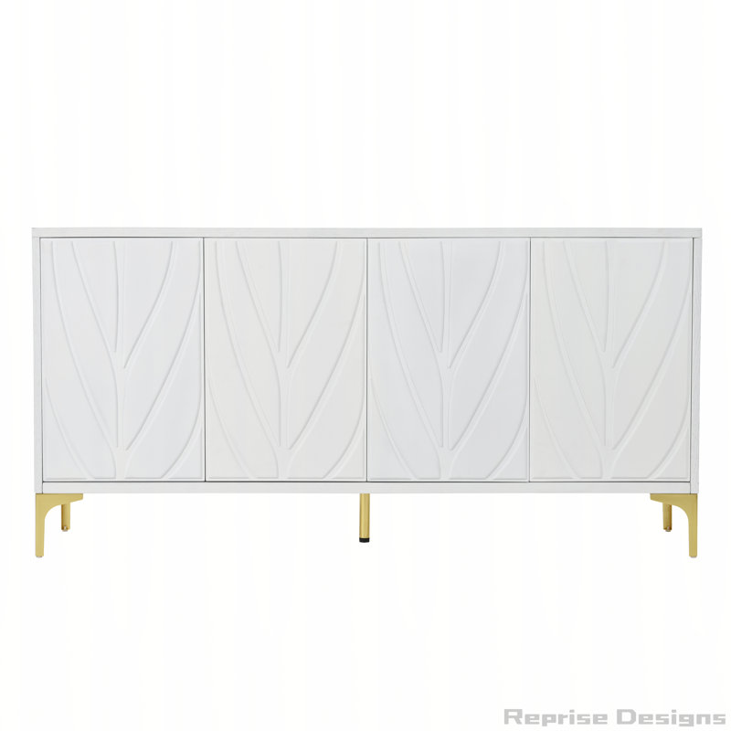 4-door Sideboard Handleless, White