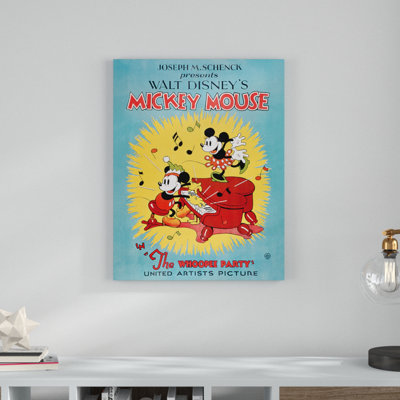 Mickey Mouse, The Whoopee Party Vintage Advertisement on Canvas