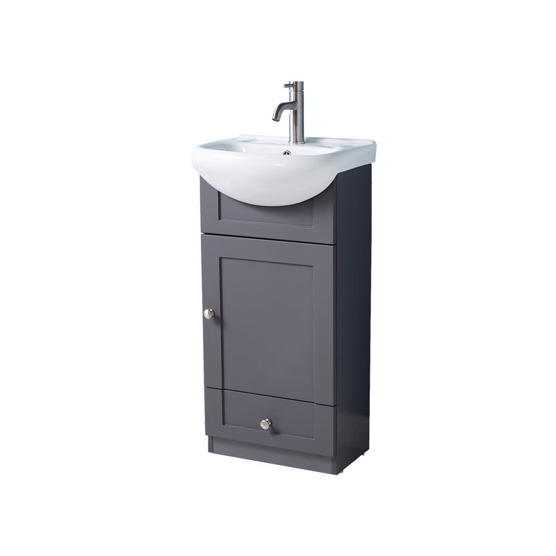 Ensemble de meuble-lavabo simple 18 po gris